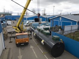 Доставка автономной канализации с завода