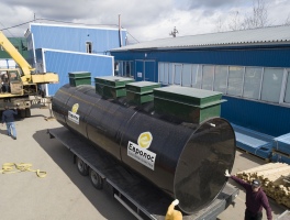 Доставка автономной канализации с завода