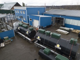 Доставка автономной канализации с завода